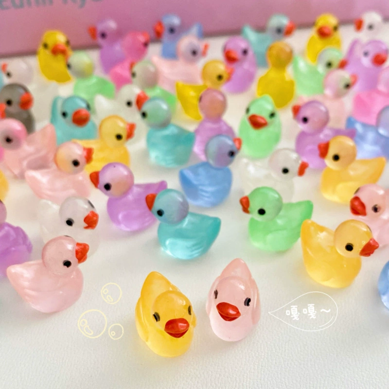 Трансграничная новая светящаяся утка украшение DIY морская бутылка микро-пейзаж креативная кукла светящаяся утка аксессуары