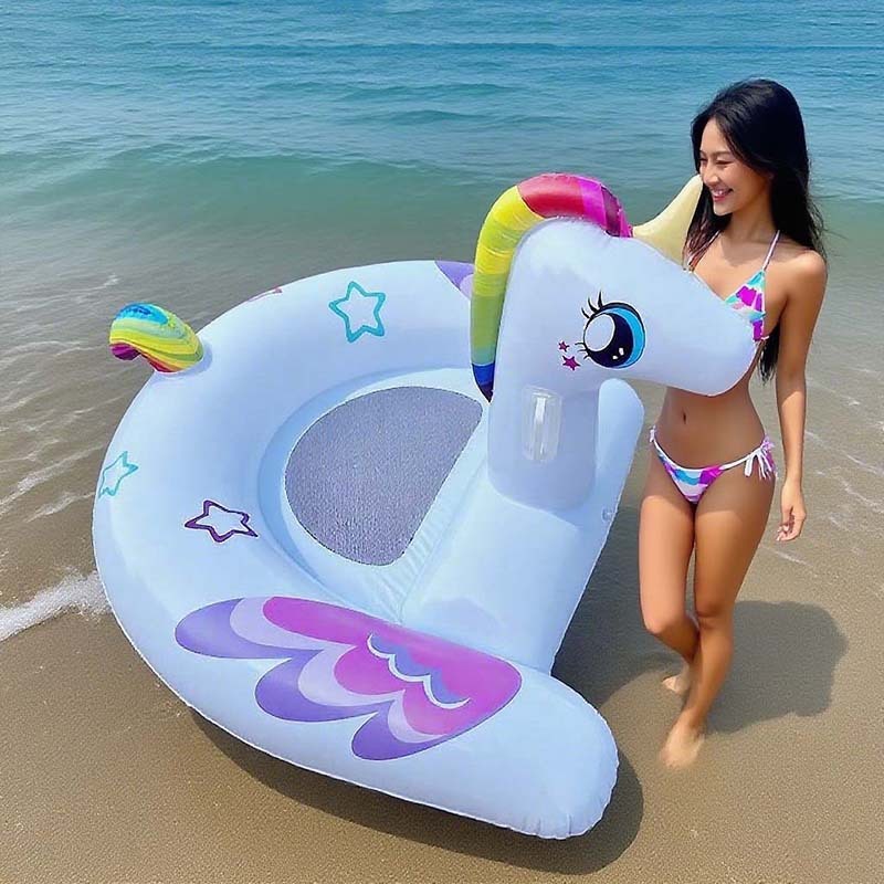 U形躺椅火烈鸟游泳圈独角兽网布浮排恐龙印花游泳圈 现货供应|undefined