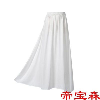 漢服襯裙內搭白色大擺齊腰日常打底防透半身裙A型3米