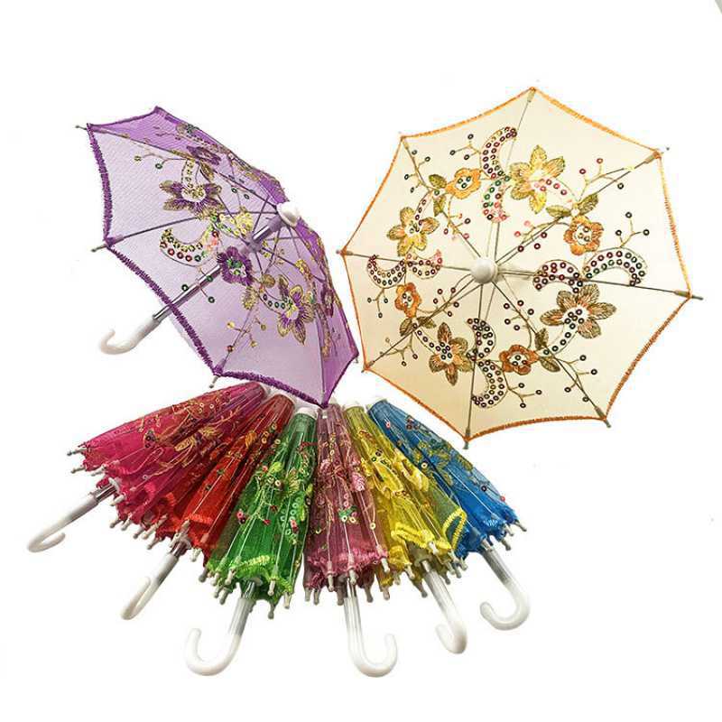 小号22cm蕾丝亮片刺绣花边伞儿童舞蹈工艺迷你伞表演道具厂家批发|ms