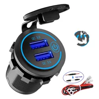 Новая Популярная автомобильная яхта с модифицированным двойным USB-портом для быстрой зарядки QC3.0 с сенсорным переключателем Qualcomm для быстрой зарядки высокой мощности