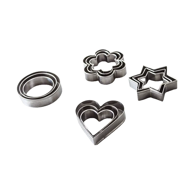 Set, compact mold stainless steel, 12 pieces