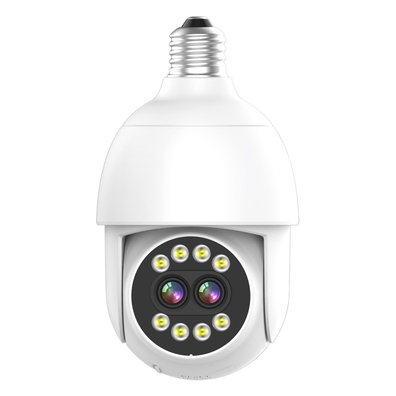 Fuente fábrica para exteriores zoom bombilla cámara E27 portalámparas comercio exterior estilo explosivo transfronterizo monitor PTZ inalámbrico