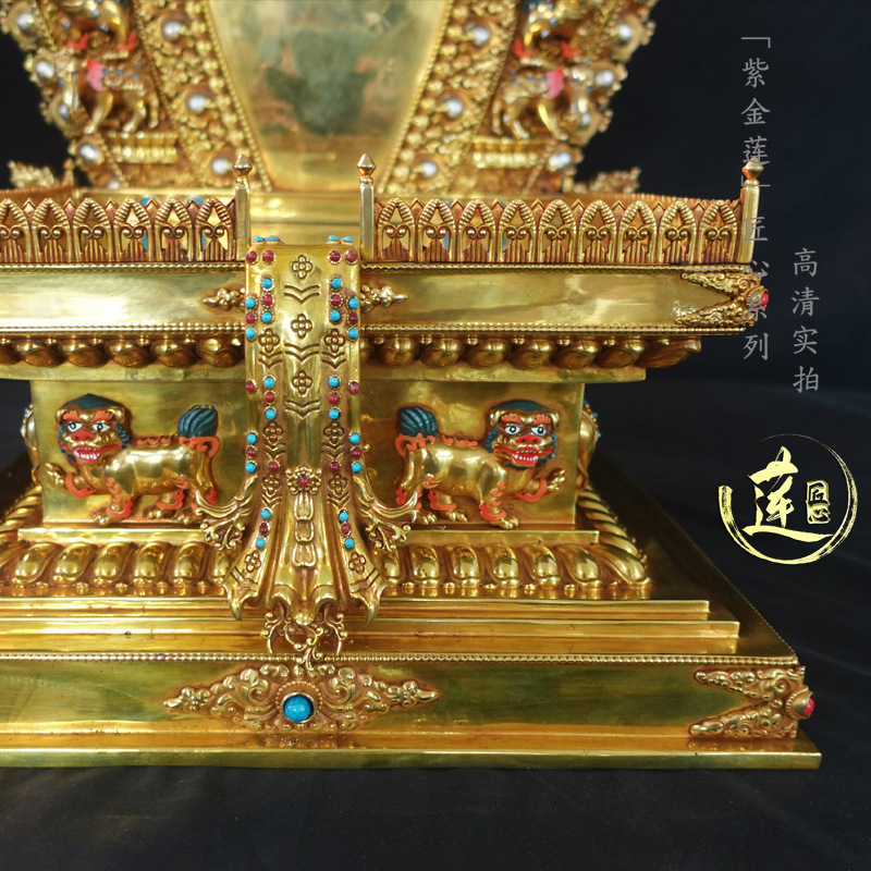 紫金蓮蔵伝密宗ネパールチベット工芸金大鵬鳥金剛座純銅手芸|undefined