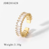 Brand advanced ethnic zirconium, retro ring with stone, high-quality style, ethnic style, does not fade, wholesale