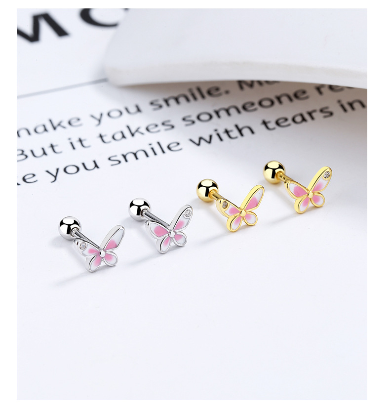 1g Weight 925 Sterling Silver Ear Needle Material Small Stud Earrings Classification Screw Backs Ear Cap Type 1 Pair Quantity 1 Pair 925 Sterling Silver 925 Sterling Silver Earrings Butterfly Screw Backs Small Stud Earrings