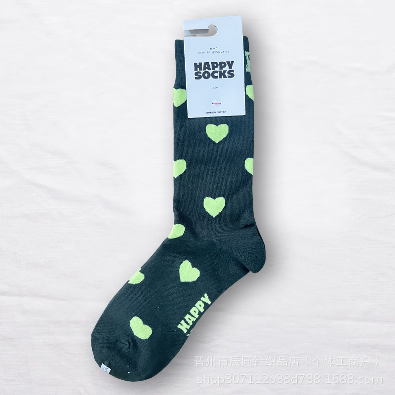 happysocks suecos calcetines de moda damas in-mode versátil animación calcetines de algodón de cintura alta al por mayor