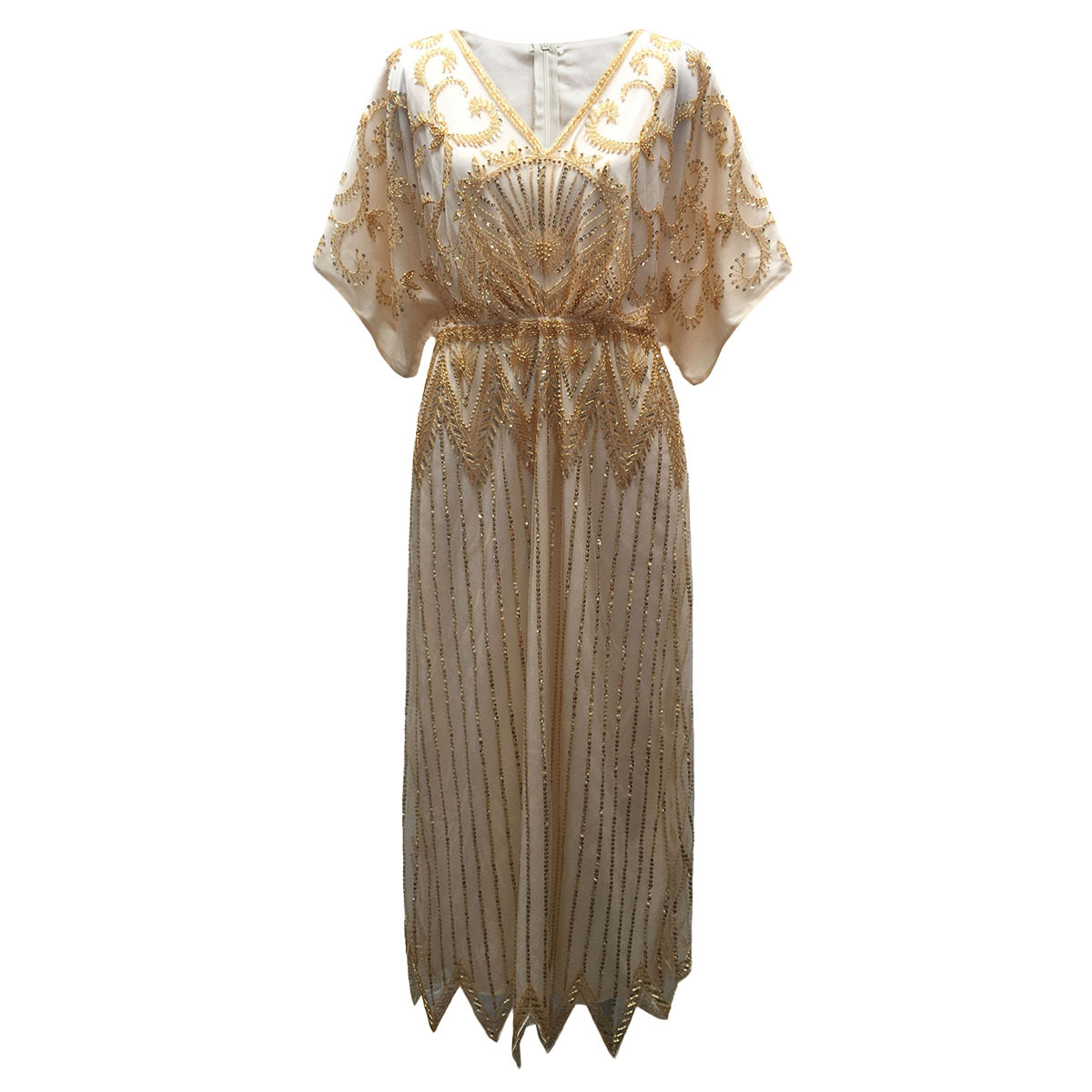 Middle East Cross-Border Sequin Dress Luxury High-Level Banquet Dress Dress Dubai Luxury Beaded Robe Dress Arab