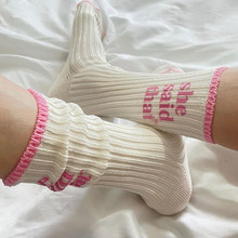 韩国shesaidthat袜子ins风日本联名潮牌小红书双针粗线男女情侣袜