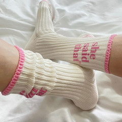 Korean shesaidthat socks ins style Japanese joint trendy brand Xiaohongshu double needle thick thread socks for men and women