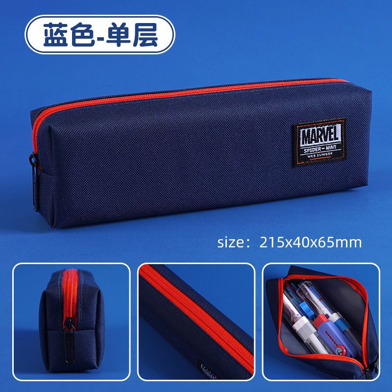 Disney de alto valor impresión de dibujos animados canvas bolsas de lápiz 2024 nueva gran capacidad doble bolsa de papelería anti-sucia