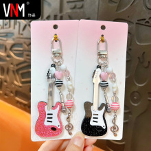 ins风小提琴麦克风钥匙扣小音符音乐吉他手机包包装饰小礼品批发
