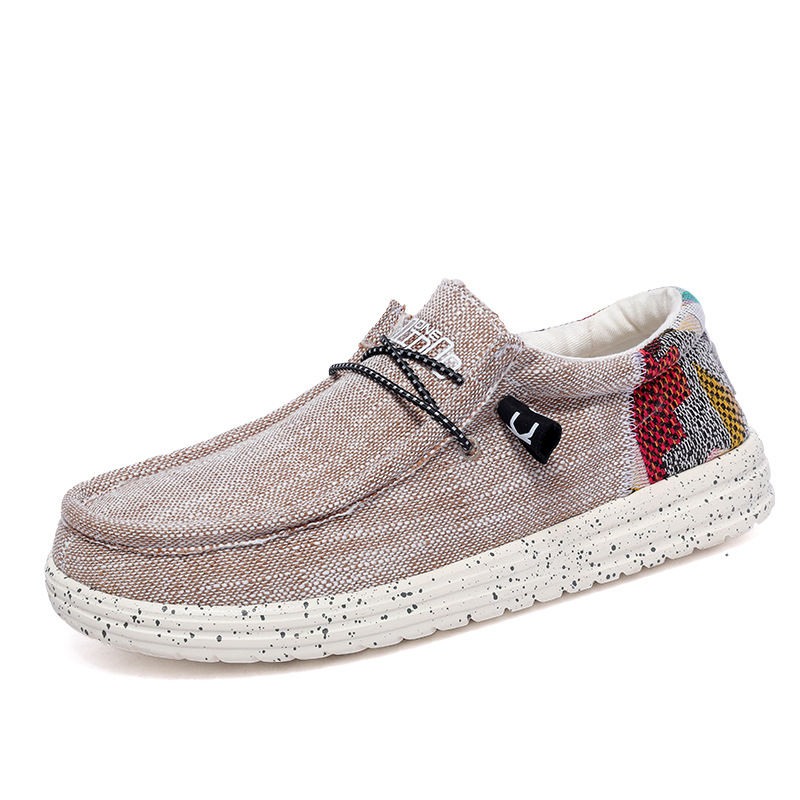 2025 transfronterizos respirables y cómodos nuevos zapatos casuales de un pie para hombres zapatos de lona