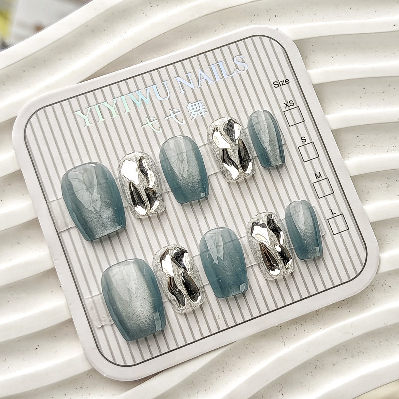 Yiyi Dance Islandia diamante azul armadura hecha a mano armadura de vestir azul ojo de gato temperamento piedra lunar hielo gradual primavera