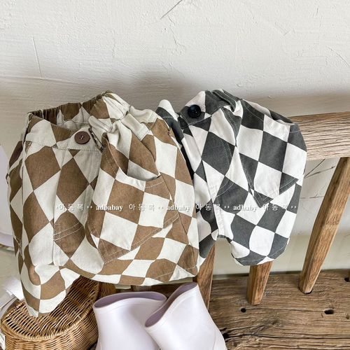 2024 new children's clothing summer style children's Korean style girls' summer clothing washed cotton overalls shorts boys' pants 122206