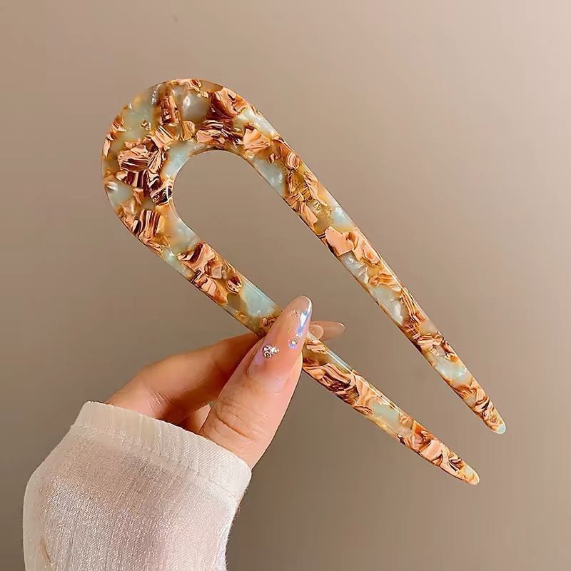 Pin de pelo en forma de U diario pin de pelo de terciopelo moderno bolas de cabeza artefacto de la red pin de pelo rojo pin de pelo nuevo 2025