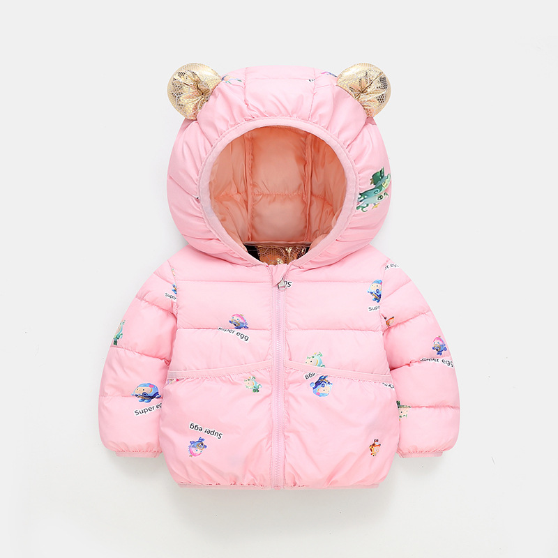 856 tela de flores de oro negro para niños chaqueta de plumón para niños niñas chaqueta de algodón autocalentada de grafeno para niños engrosados