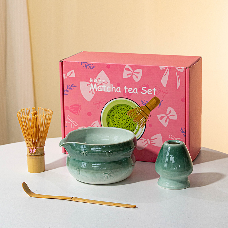 跨境高颜值专供抹茶茶具窑变釉百本立茶筅日式抹茶套装抹茶碗带嘴|undefined