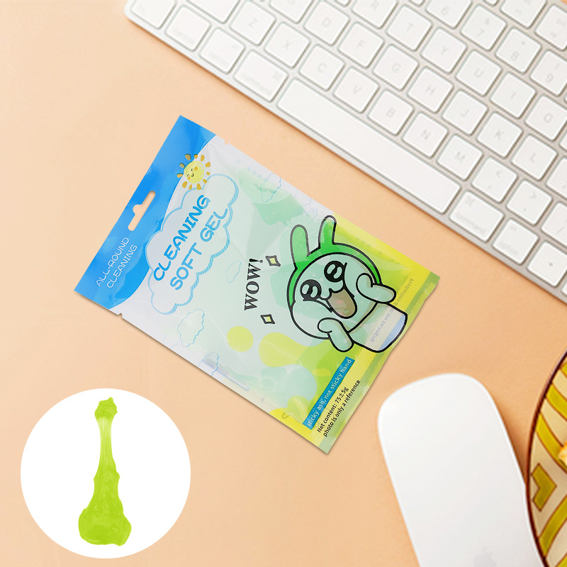 Limpieza de la salida de aire del automóvil, barro de goma suave, coche de limpieza multifuncional, barro, teclado para el hogar, artefacto gris pegajoso, limpieza de huecos