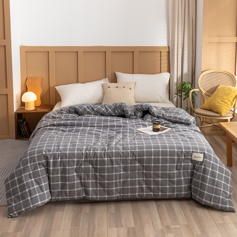 Four Seasons Universal Dormitorio individual Ropa de cama de algodón algodón algodón antibacteriano soja primavera y otoño edredón núcleo invierno image 13