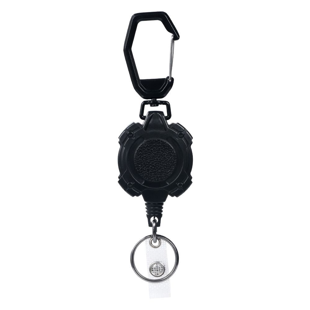 Llavero retráctil Hebilla de alto rebote para exteriores, cable elástico anti-pérdida, cable extendido, llavero fácil de tirar