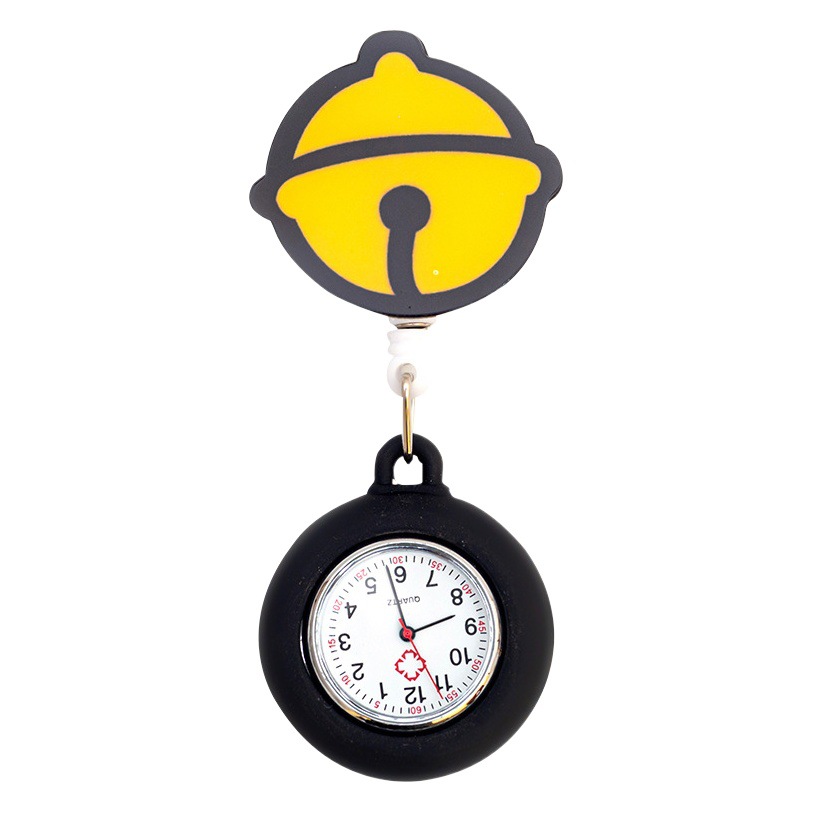 Reloj de enfermera retráctil con clip, diseño de dibujos animados, reloj de bolsillo médico para doctores y estudiantes, al por mayor