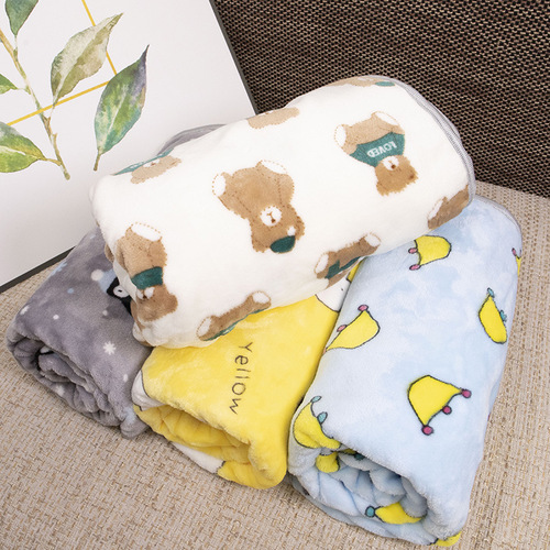 Factory Wholesale Cartoon Printed Thick Pet Blanket Dog Pet Mat Flannel Coral Fleece Blanket