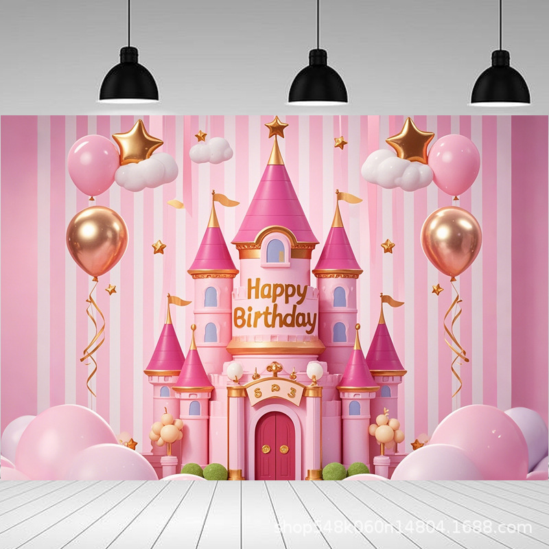 2025 nueva tela de fondo al aire libre fiesta de cumpleaños diseño del lugar foto de dibujos animados fotografía fotografía tela de fondo comercio exterior