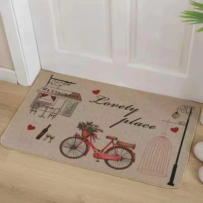 Avtomobil döşəmə paspasları — Toilet Non-Slip Floor Mats Wholesale - romantic-bicycle-3040cm