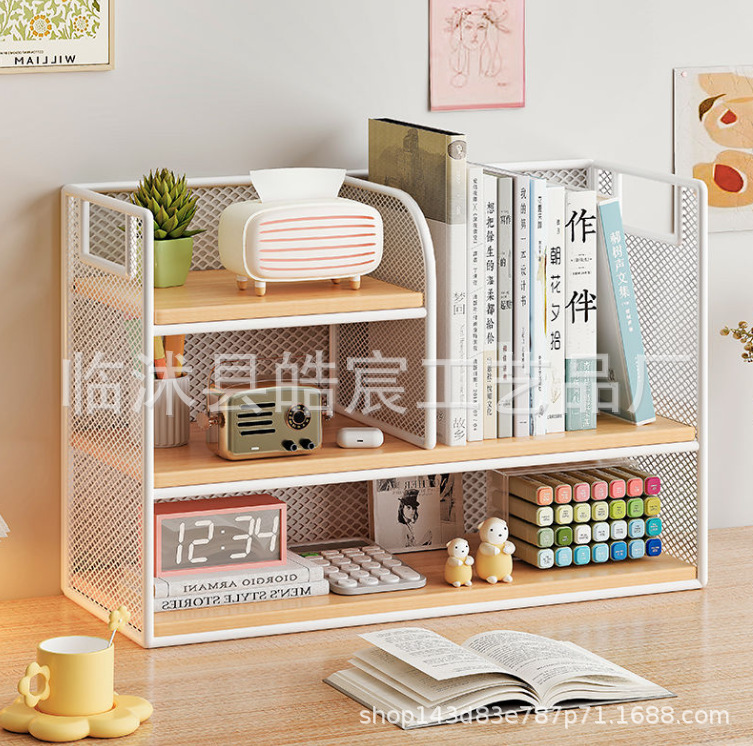 Desktop Storage Rack Desk Office Bookshelf Table Small Multi-Layer Simple Cup Holder Dining Table Book Storage Rack