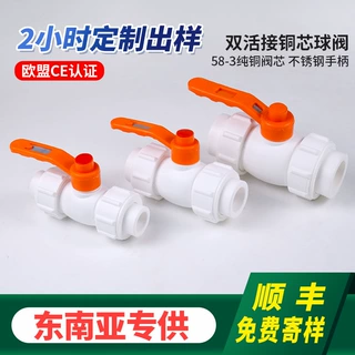 ppr球阀双活接水管管件配件厂家批发 4分6分1寸铜球铜杆阀门定制