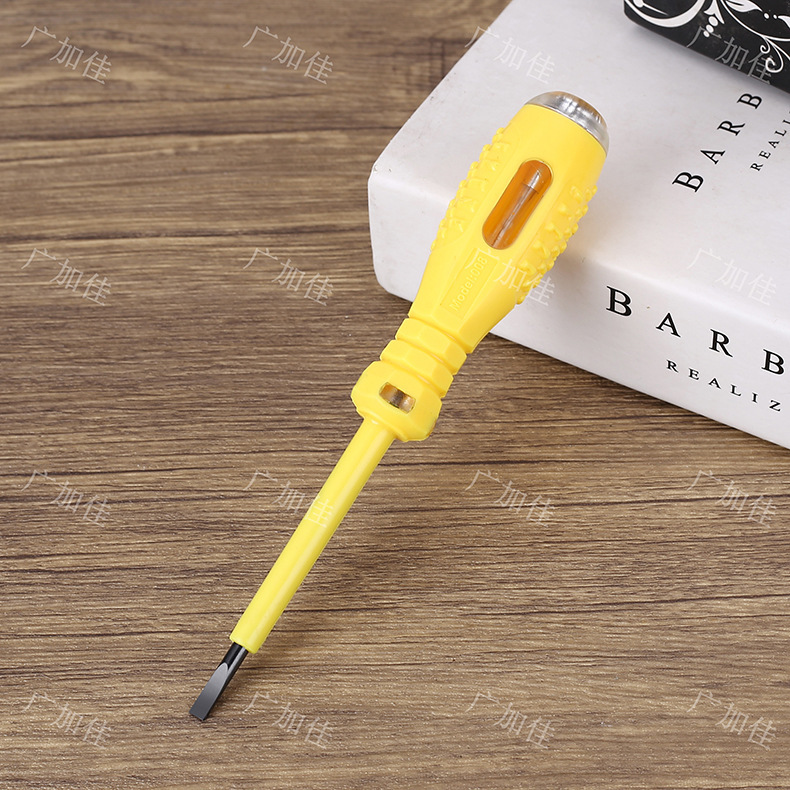 广加佳型号110电工磁头测电笔家用试电一字头验电笔工厂电料批发