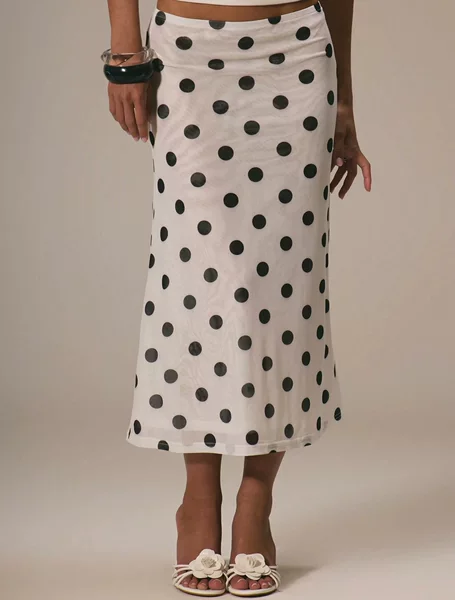 2026 European and American New Style Mesh Polka Dot Fun and Cute Exquisite Girl Summer Skirt Graduation Vacation Skirt