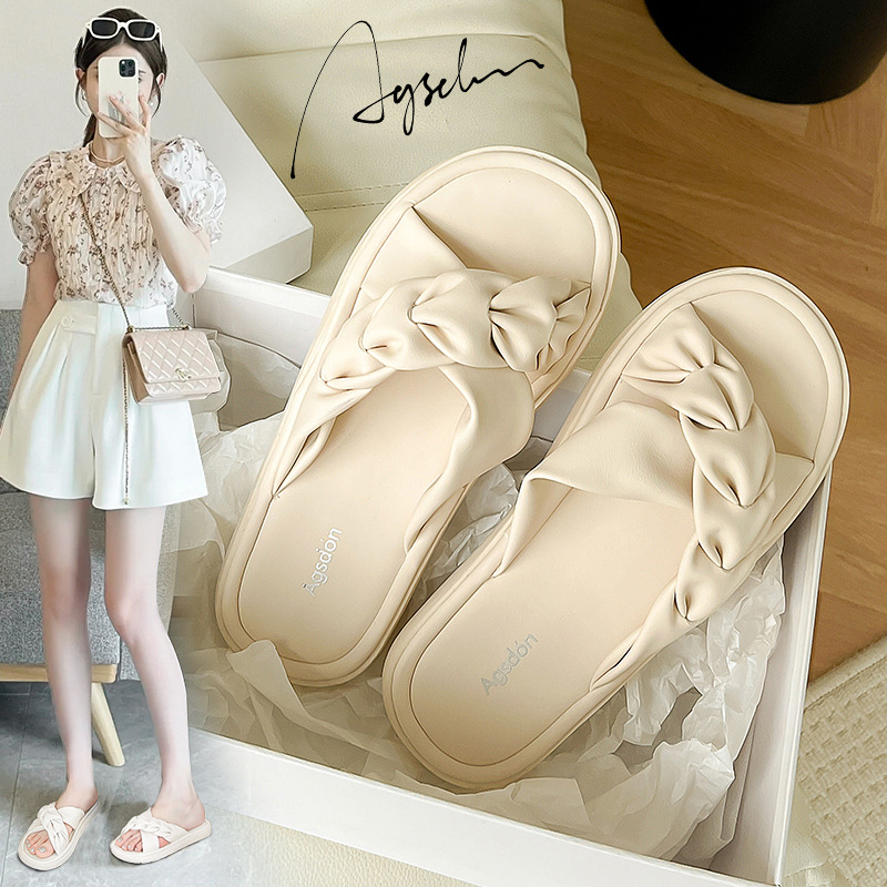 Augu Shi Deng zapatillas para mujeres 2026 nueva primavera ropa exterior de moda con falda plana zapatillas deportivas sandalias suaves