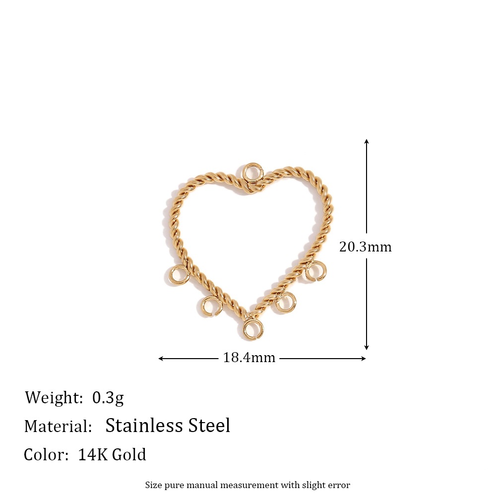 Five-ring hollow twist love accessories-gold