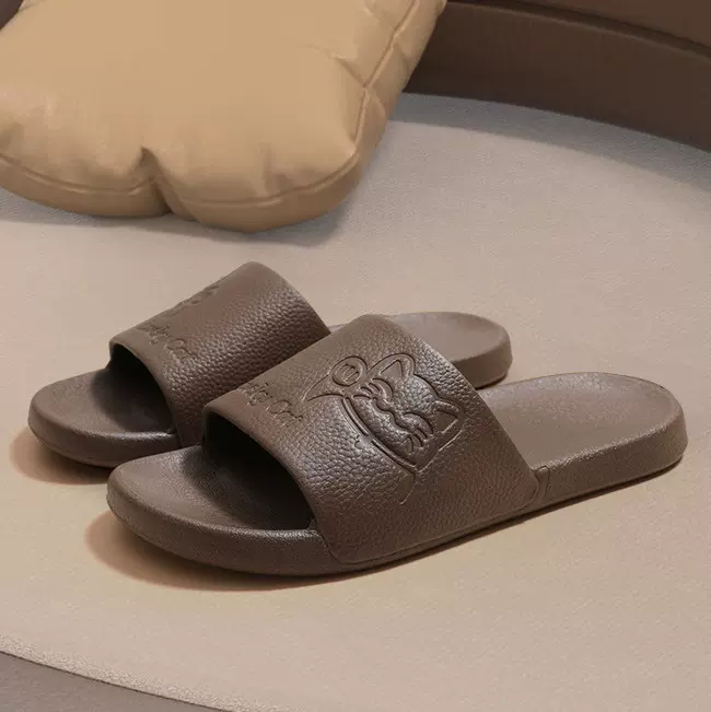 批发居家拖鞋酒店用防滑防臭塑胶平底男女浴室家居用凉鞋休闲风