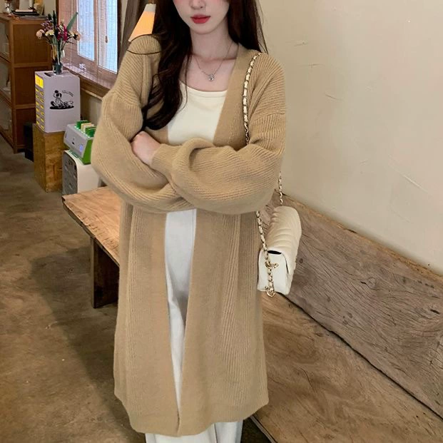 Женский вязаный кардиган-жакет KANING средней длины в стиле "ленивый" для осени 2025 года, новый женский свитер-кардиган для женщин.