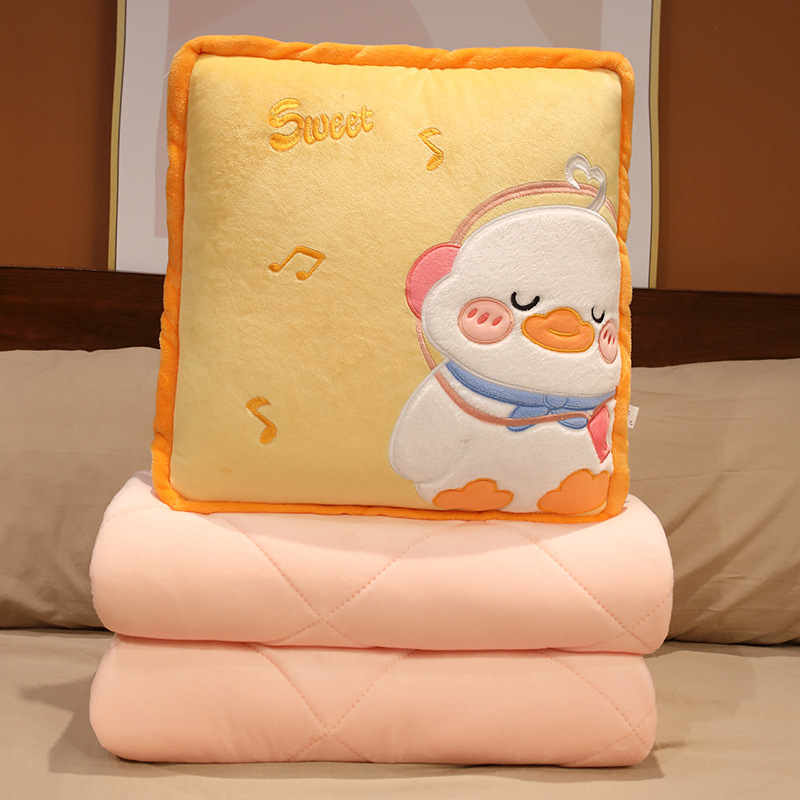 Edredón de almohada de seda de hielo manta de doble uso edredón de almohada dos en uno almohada de coche almohada de siesta de oficina