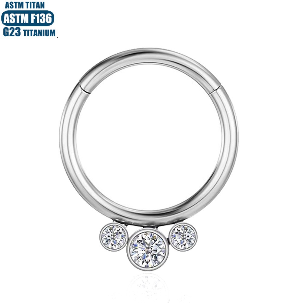 Silver pointed spike labret stud material detail