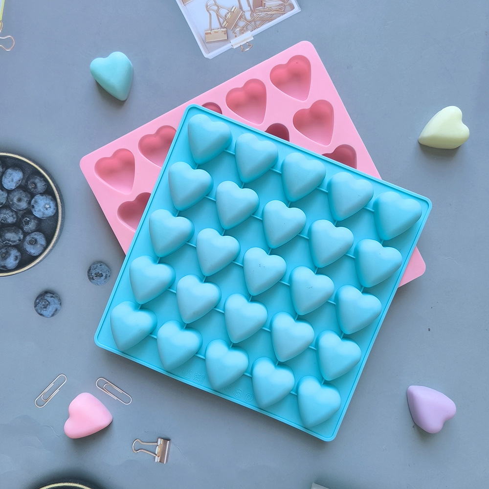 25 Lian Love 691 Molde de silicona de chocolate para caramelo Molde de decoración de pastel de galleta para hornear Molde de pudín para rejilla de hielo