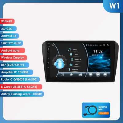 Mp5 Player Smart Device — DVD Navigation - 2-32g-wifi-4glte-8581a-carplay-eight-nuclear-9-inch-for-old-mazda-three-04-09