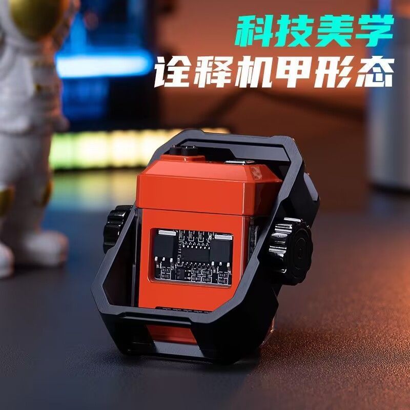 網紅X12機甲合金陀螺雙電弧脈衝打火機防風充電個性創意指尖陀螺