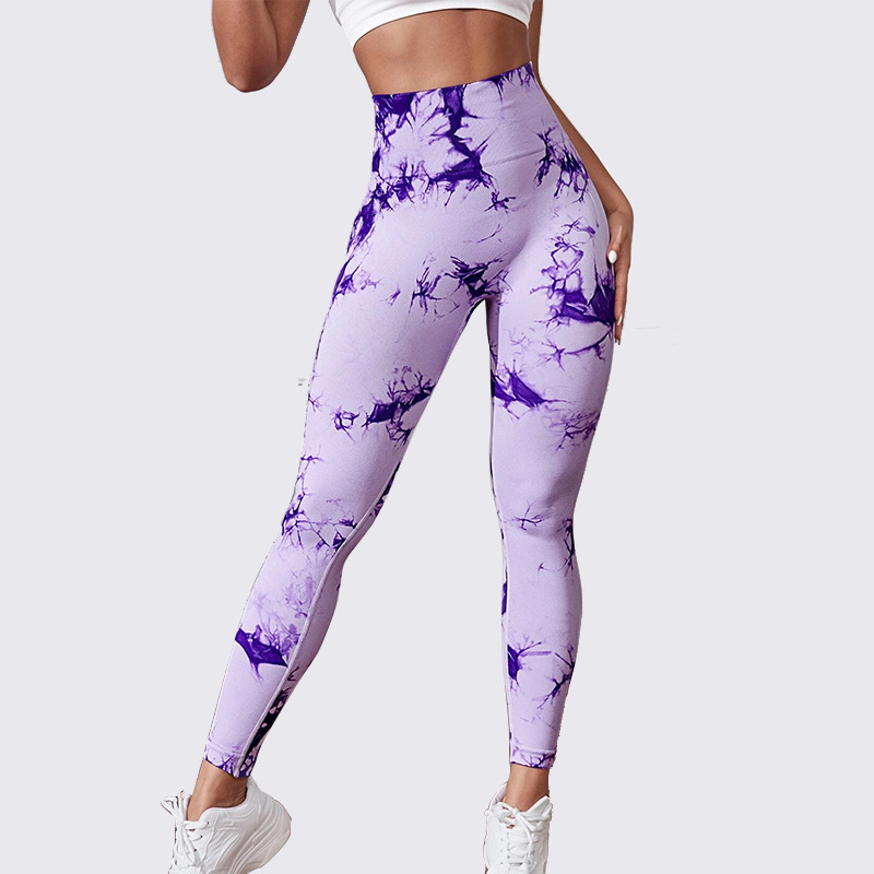 Pantalones de yoga teñidos anudados de cadera de melocotón alfa, cintura alta para mujer, ropa de yoga al aire libre, entrenamiento, correr, fitness, pantalones de cadera, ropa exterior