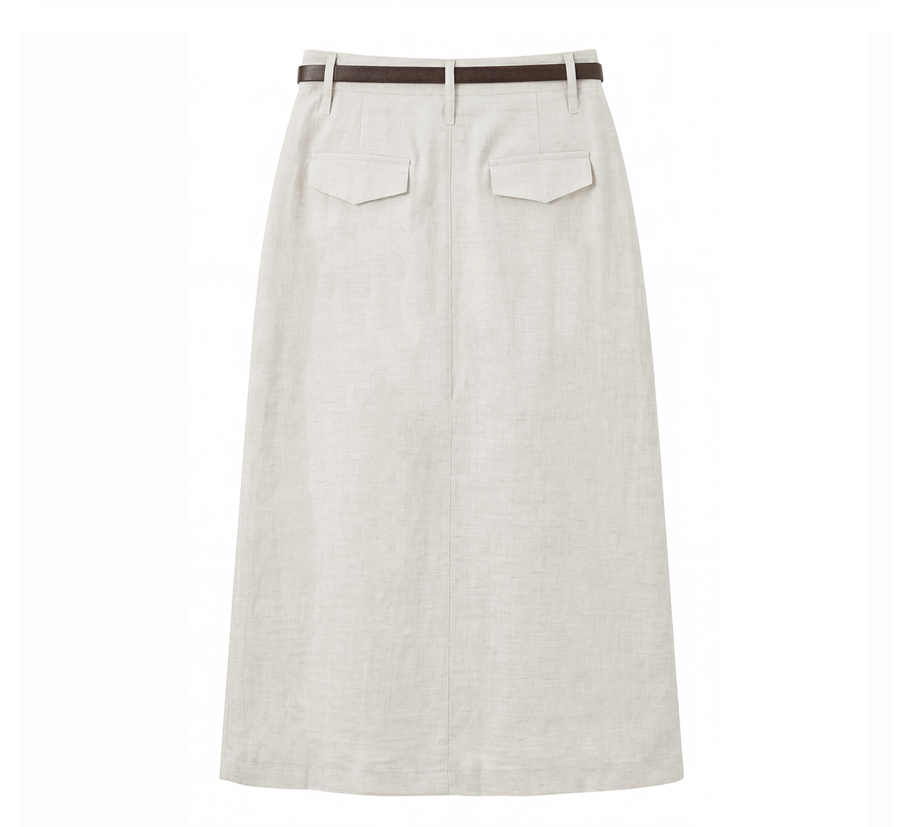 Chân váy xếp ly nữ xòe chất liệu tencel linen thoáng mát — Màu gai dầu thô chi tiết 22