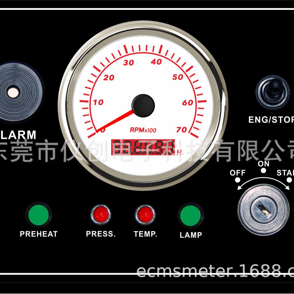 跨境热销款发动组7000RPM转速表面板控制系统 带报警
