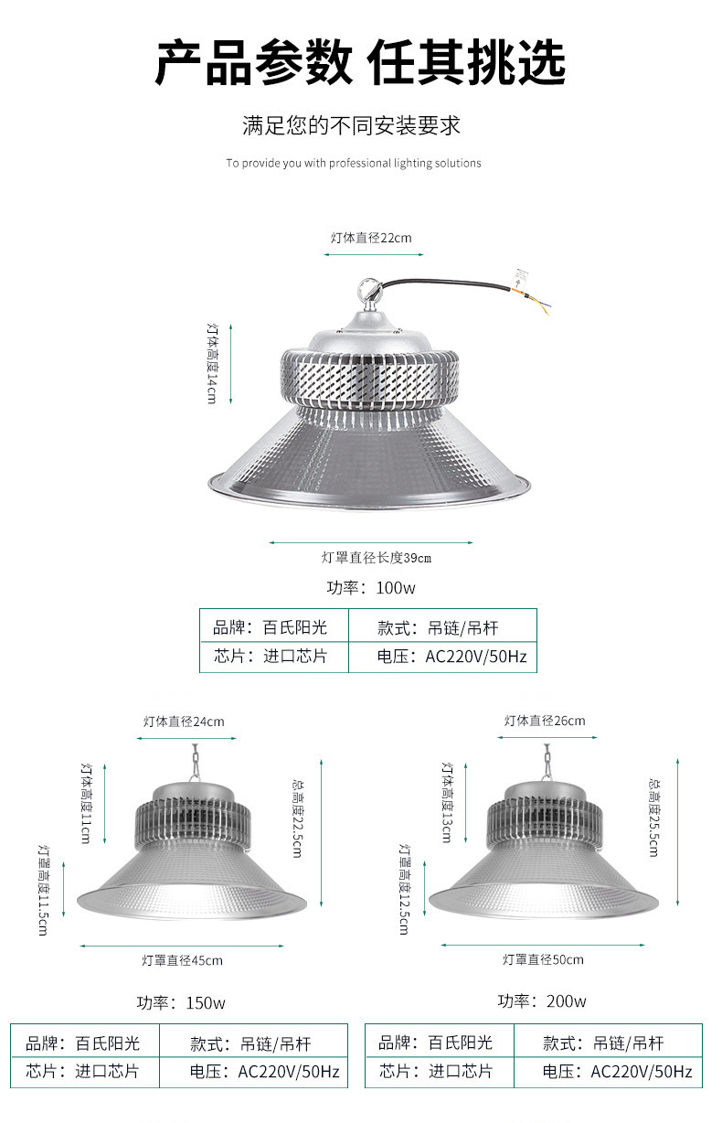 LED工矿灯 鳍片工厂灯厂房灯仓库车间照明灯工业吊灯天棚灯详情12