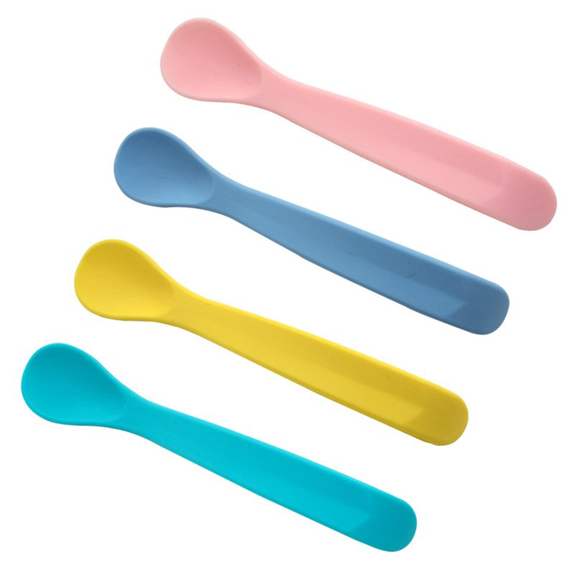 Baby Silicone Spoon, Children's Tableware, Baby Supplementary Food Soft Spoon, High-Temperature Resistant Soup Spoon, Newborn Feeding, High Appearance Value
