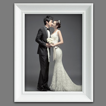 欧式创意白色画框实木相框挂墙 16 20 24 30寸婚纱照影楼相框定