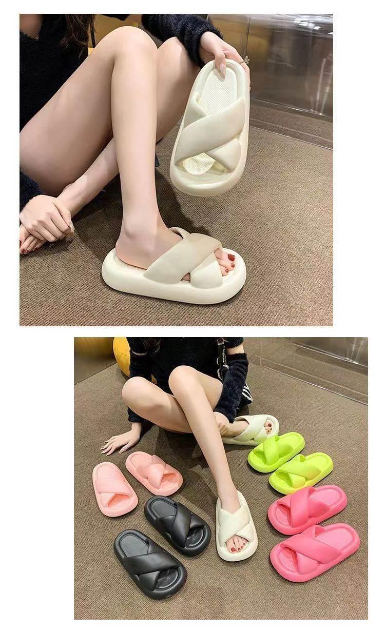 Soft EVA Slide Sandals for Women Summer Indoor Outdoor Thick Sole Wide Fit Size 40-41 in use