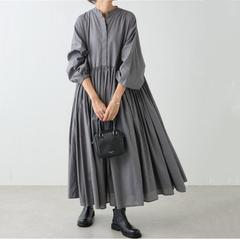 国境を越えた売れ筋2023日本のドレス新しい韓国版ルーズプラスサイズプリーツビッグスイングドレス